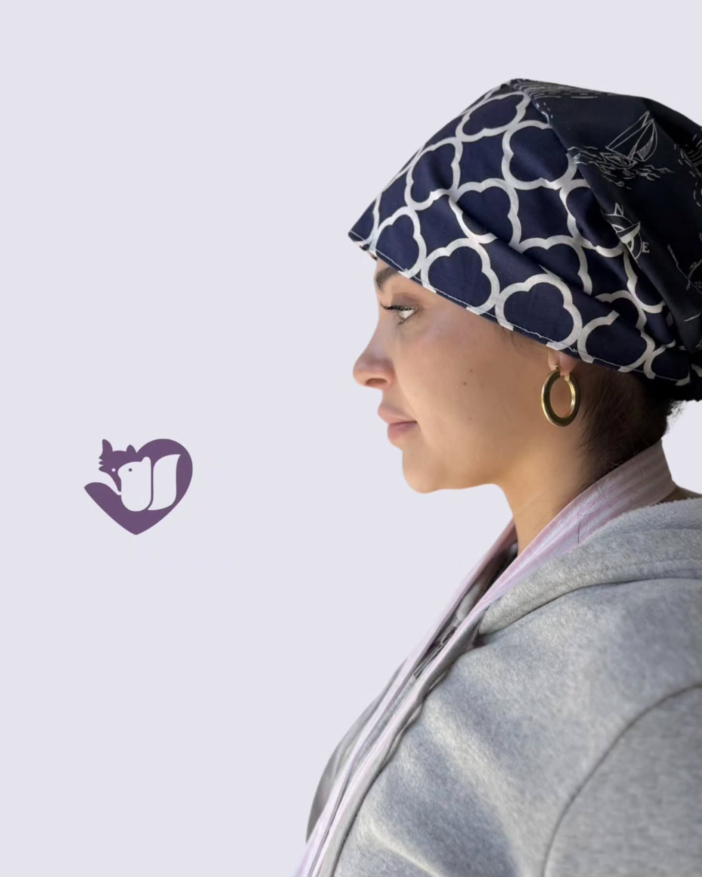 Gorra Mapa Náutico azul marino con patrón cuatrifolio